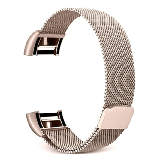 Smart Watch Stainless Steel Watch Band for FITBIT Charge 2, Size: L(Champagne Gold) - Watch Bands by buy2fix | Online Shopping UK | buy2fix
