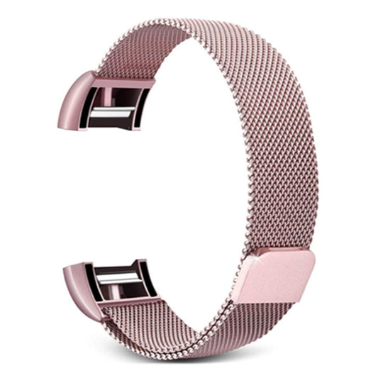 Smart Watch Stainless Steel Watch Band for FITBIT Charge 2, Size: L(Pink) - Watch Bands by buy2fix | Online Shopping UK | buy2fix