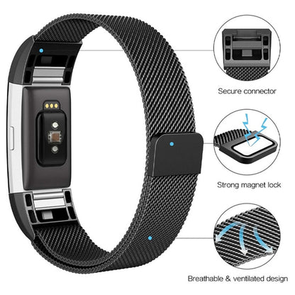 Smart Watch Stainless Steel Watch Band for FITBIT Charge 2, Size: L(Gold) - Watch Bands by buy2fix | Online Shopping UK | buy2fix
