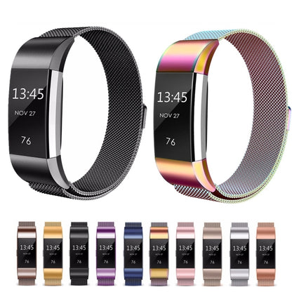 Smart Watch Stainless Steel Watch Band for FITBIT Charge 2, Size: L(Gold) - Watch Bands by buy2fix | Online Shopping UK | buy2fix