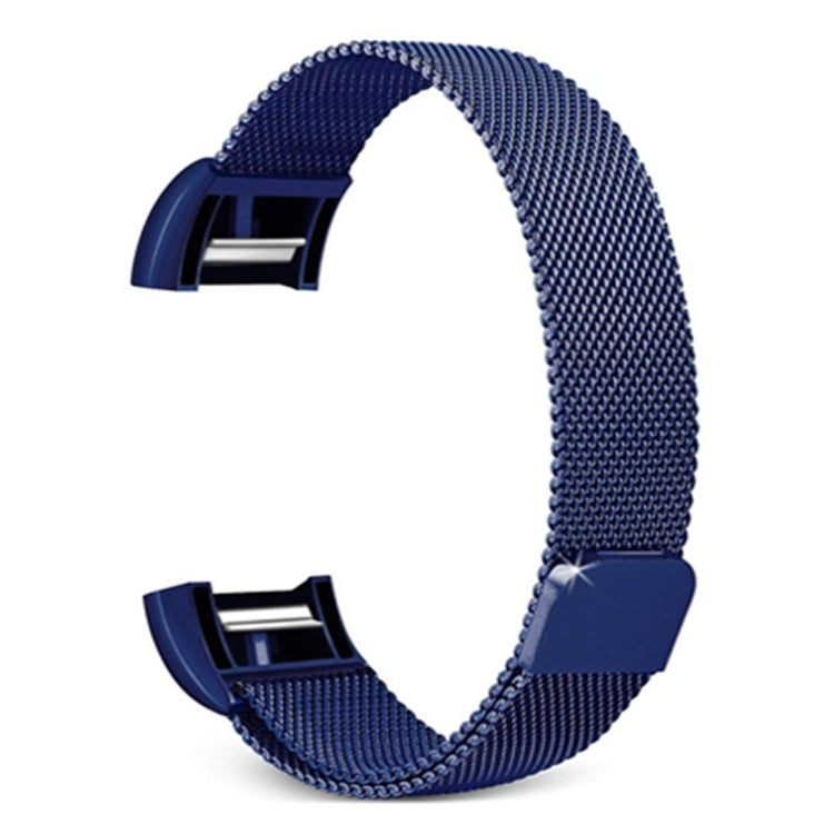 Smart Watch Stainless Steel Watch Band for FITBIT Charge 2, Size: L(Blue) - Watch Bands by buy2fix | Online Shopping UK | buy2fix