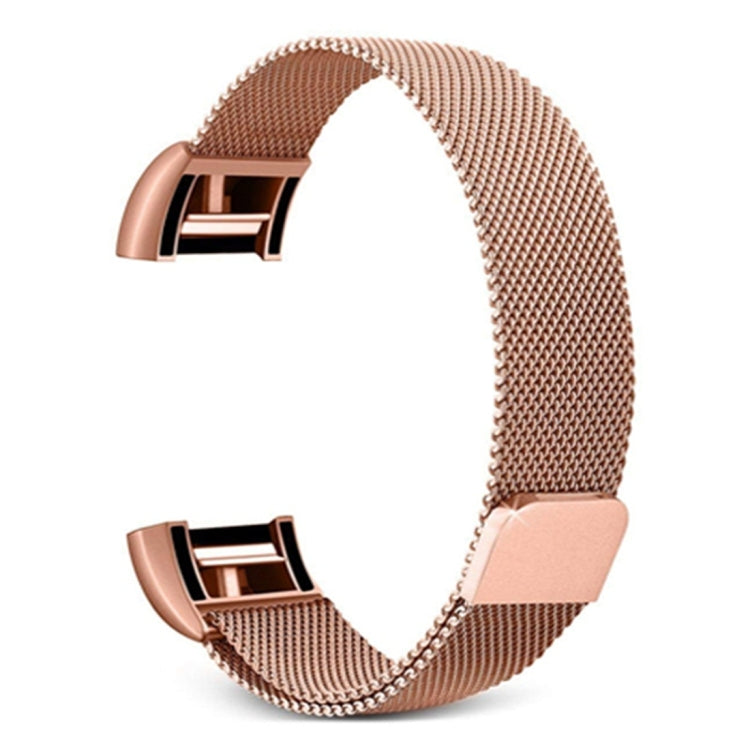 Smart Watch Stainless Steel Watch Band for FITBIT Charge 2, Size: L(Rose Gold) - Watch Bands by buy2fix | Online Shopping UK | buy2fix