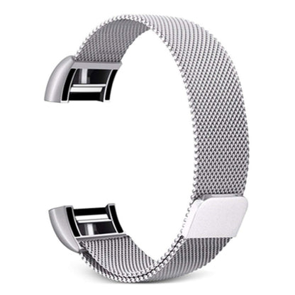 Smart Watch Stainless Steel Watch Band for FITBIT Charge 2, Size: L(Silver) - Watch Bands by buy2fix | Online Shopping UK | buy2fix