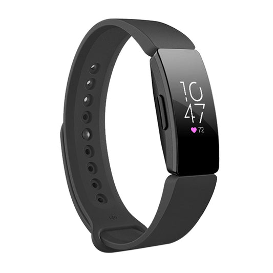 Smart Watch Snap Fastener Watch Band for Fitbit Inspire HR(Black) - Watch Bands by buy2fix | Online Shopping UK | buy2fix
