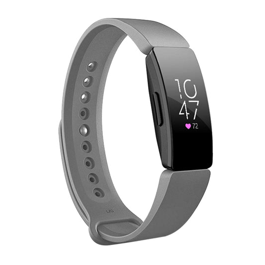 Smart Watch Snap Fastener Watch Band for Fitbit Inspire HR(Grey) - Watch Bands by buy2fix | Online Shopping UK | buy2fix