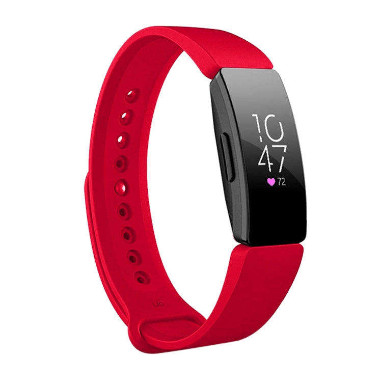 Smart Watch Snap Fastener Watch Band for Fitbit Inspire HR(Red) - Watch Bands by buy2fix | Online Shopping UK | buy2fix