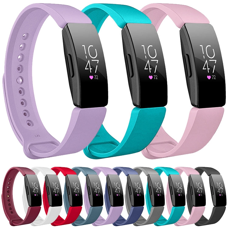 Smart Watch Snap Fastener Watch Band for Fitbit Inspire HR(Light Purple) - Watch Bands by buy2fix | Online Shopping UK | buy2fix