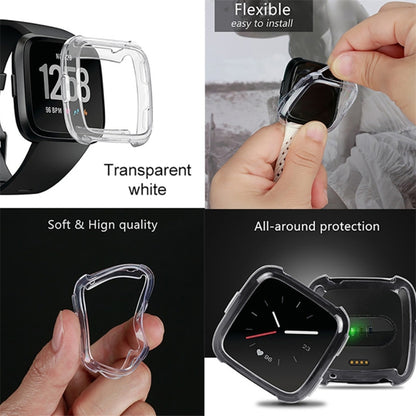 Smart Watch Soft TPU Protective Case for Fitbit Versa(Transparent) - Watch Cases by buy2fix | Online Shopping UK | buy2fix