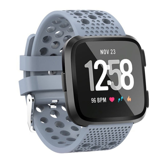 Smart Watch Venting Circle Hole Watch Band for Fitbit Versa(Baby Blue) - Watch Bands by buy2fix | Online Shopping UK | buy2fix