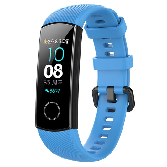 Smart Watch Silicone Watch Band for Huawei Honor Band 4 / Band 5(Sky Blue) by buy2fix