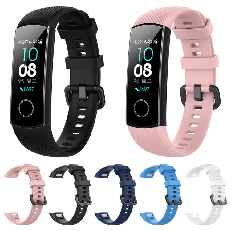 Smart Watch Silicone Watch Band for Huawei Honor Band 4 / Band 5(Pink) by buy2fix
