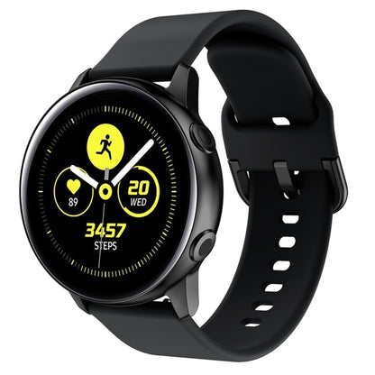 Smart Watch Electroplated Buckle Watch Band for Galaxy Watch Active(Black) - Watch Bands by buy2fix | Online Shopping UK | buy2fix