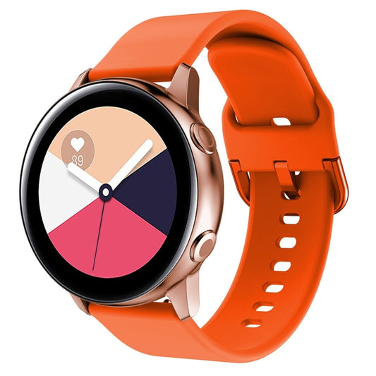 Smart Watch Electroplated Buckle Watch Band for Galaxy Watch Active(Orange) - Watch Bands by buy2fix | Online Shopping UK | buy2fix