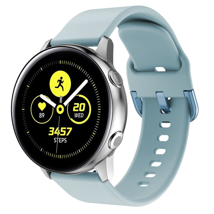 Smart Watch Electroplated Buckle Watch Band for Galaxy Watch Active(Baby Blue) - Watch Bands by buy2fix | Online Shopping UK | buy2fix