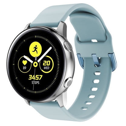 Smart Watch Electroplated Buckle Watch Band for Galaxy Watch Active(Baby Blue) - Watch Bands by buy2fix | Online Shopping UK | buy2fix
