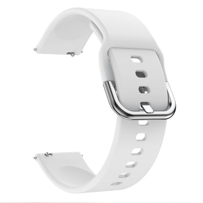 Smart Watch Electroplated Buckle Watch Band for Galaxy Watch Active(White) - Watch Bands by buy2fix | Online Shopping UK | buy2fix