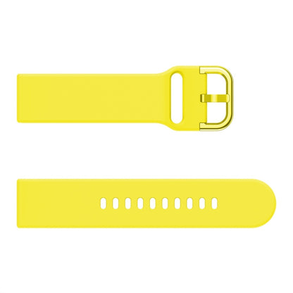 Smart Watch Electroplated Buckle Watch Band for Galaxy Watch Active(Yellow) - Watch Bands by buy2fix | Online Shopping UK | buy2fix