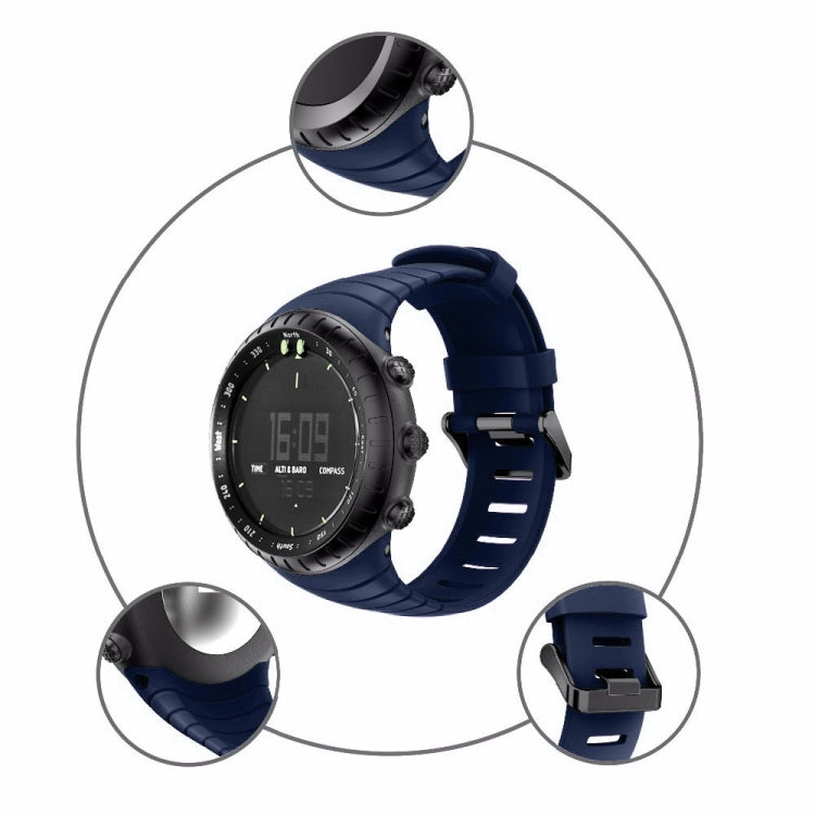 Smart Watch Silicone Watch Band for Suunto Core(Blue) -  by buy2fix | Online Shopping UK | buy2fix