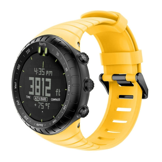 Smart Watch Silicone Watch Band for Suunto Core(Yellow) -  by buy2fix | Online Shopping UK | buy2fix