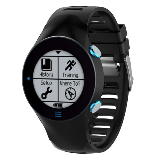 Smart Watch Silicone Watch Band for Garmin Forerunner 610(Black) - Watch Bands by buy2fix | Online Shopping UK | buy2fix