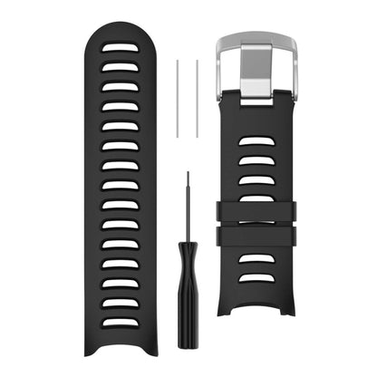 Smart Watch Silicone Watch Band for Garmin Forerunner 610(Black) - Watch Bands by buy2fix | Online Shopping UK | buy2fix
