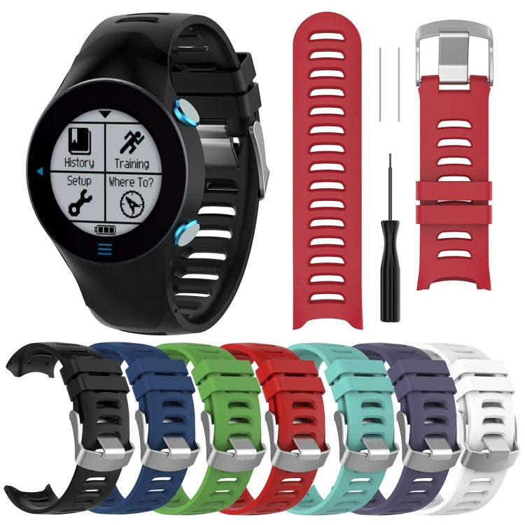 Smart Watch Silicone Watch Band for Garmin Forerunner 610(Black) - Watch Bands by buy2fix | Online Shopping UK | buy2fix