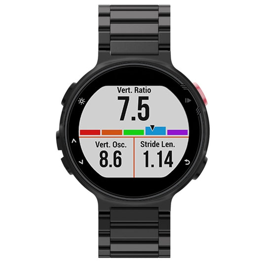 Universal Smart Watch Three Steel Strips Watch Band for Garmin Forerunner 220 / 230 / 235 / 630 / 620 / 735(Black) - Watch Bands by buy2fix | Online Shopping UK | buy2fix