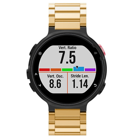 Universal Smart Watch Three Steel Strips Watch Band for Garmin Forerunner 220 / 230 / 235 / 630 / 620 / 735(Gold) - Watch Bands by buy2fix | Online Shopping UK | buy2fix