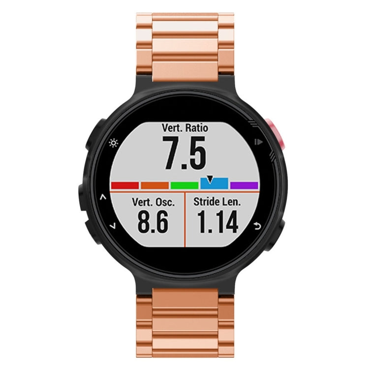 Universal Smart Watch Three Steel Strips Watch Band for Garmin Forerunner 220 / 230 / 235 / 630 / 620 / 735(Rose Gold) - Watch Bands by buy2fix | Online Shopping UK | buy2fix
