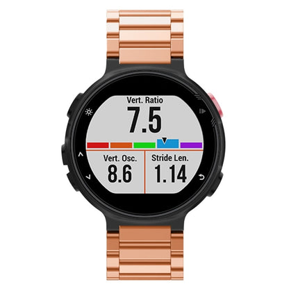 Universal Smart Watch Three Steel Strips Watch Band for Garmin Forerunner 220 / 230 / 235 / 630 / 620 / 735(Rose Gold) - Watch Bands by buy2fix | Online Shopping UK | buy2fix