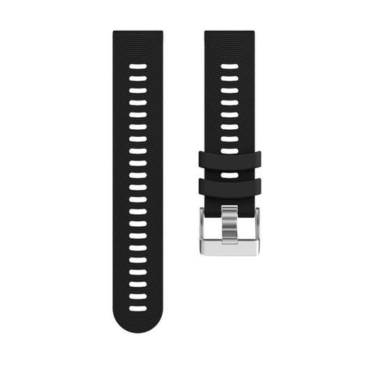 Smart Watch Silicone Watch Band for Garmin Forerunner 245(Black) - Watch Bands by buy2fix | Online Shopping UK | buy2fix