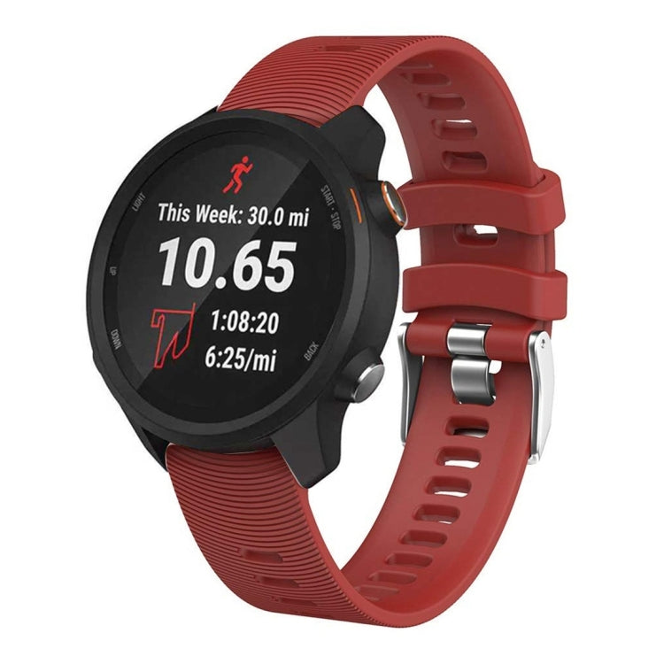 Smart Watch Silicone Watch Band for Garmin Forerunner 245(Red) - Watch Bands by buy2fix | Online Shopping UK | buy2fix