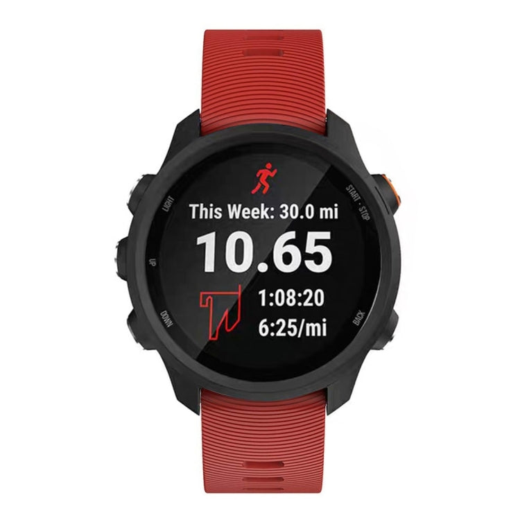 Smart Watch Silicone Watch Band for Garmin Forerunner 245(Red) - Watch Bands by buy2fix | Online Shopping UK | buy2fix