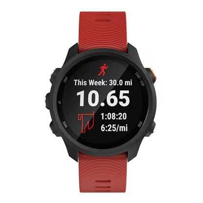 Smart Watch Silicone Watch Band for Garmin Forerunner 245(Red) - Watch Bands by buy2fix | Online Shopping UK | buy2fix