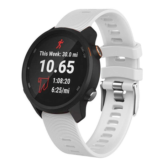 Smart Watch Silicone Watch Band for Garmin Forerunner 245(White) - Watch Bands by buy2fix | Online Shopping UK | buy2fix