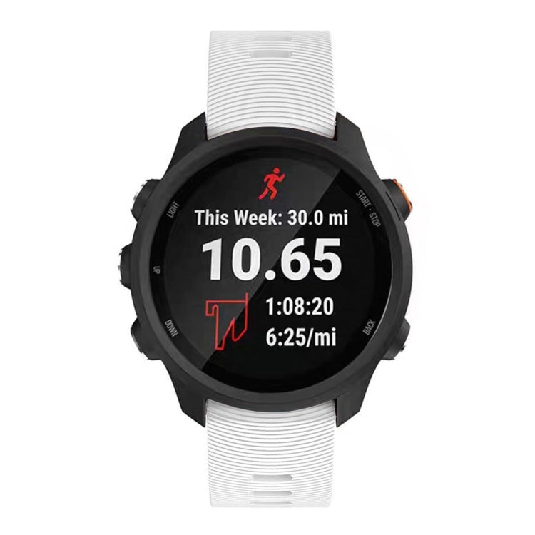 Smart Watch Silicone Watch Band for Garmin Forerunner 245(White) - Watch Bands by buy2fix | Online Shopping UK | buy2fix