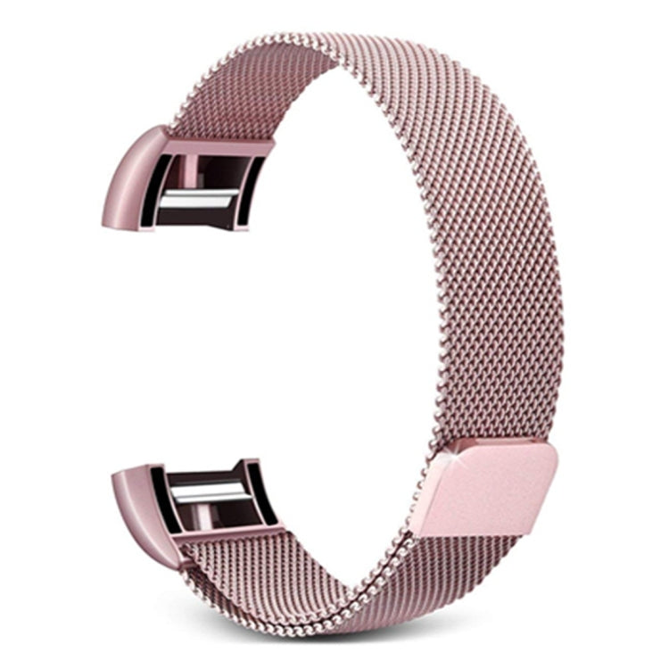 Smart Watch Stainless Steel Watch Band for FITBIT Charge 2, Size: S(Pink) - Watch Bands by buy2fix | Online Shopping UK | buy2fix