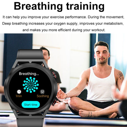 ET310 1.39 inch IPS Screen IP67 Waterproof Leather Band Smart Watch, Support Body Temperature Monitoring / ECG (Brown) by buy2fix