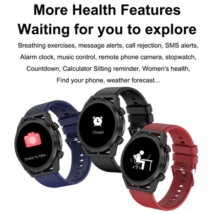 ET310 1.39 inch IPS Screen IP67 Waterproof Leather Band Smart Watch, Support Body Temperature Monitoring / ECG (Brown) by buy2fix