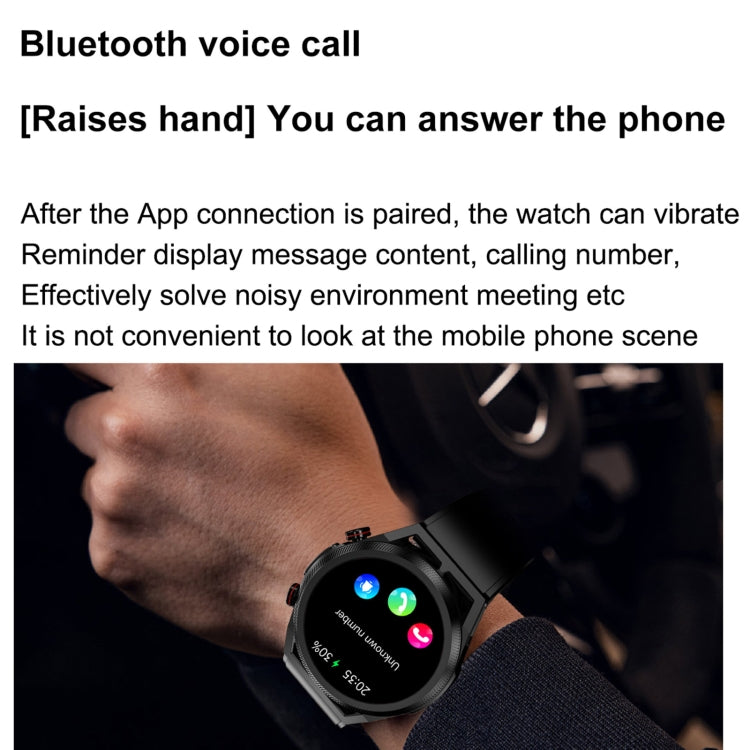 ET310 1.39 inch IPS Screen IP67 Waterproof Leather Band Smart Watch, Support Body Temperature Monitoring / ECG (Brown) by buy2fix