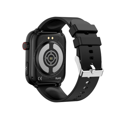ET210 1.91 inch IPS Screen IP67 Waterproof Silicone Band Smart Watch, Support Body Temperature Monitoring / ECG (Black) by buy2fix