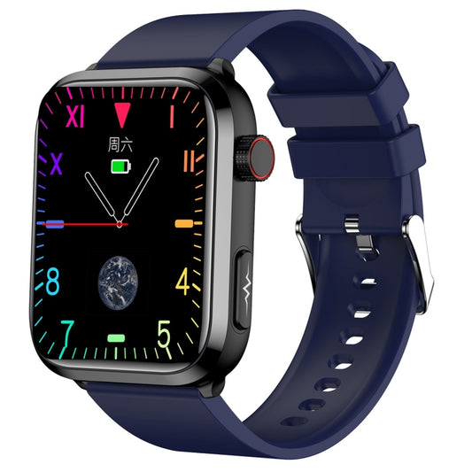 ET210 1.91 inch IPS Screen IP67 Waterproof Silicone Band Smart Watch, Support Body Temperature Monitoring / ECG (Dark Blue) by buy2fix
