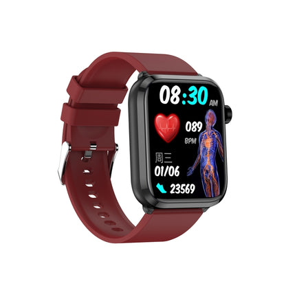 ET210 1.91 inch IPS Screen IP67 Waterproof Silicone Band Smart Watch, Support Body Temperature Monitoring / ECG (Red) by buy2fix