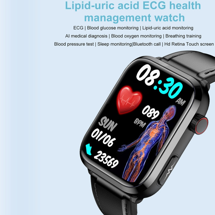 ET210 1.91 inch IPS Screen IP67 Waterproof Silicone Band Smart Watch, Support Body Temperature Monitoring / ECG (Red) by buy2fix