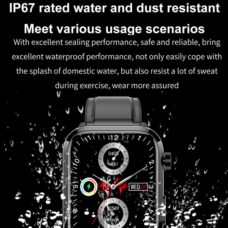 ET210 1.91 inch IPS Screen IP67 Waterproof Silicone Band Smart Watch, Support Body Temperature Monitoring / ECG (Red) by buy2fix