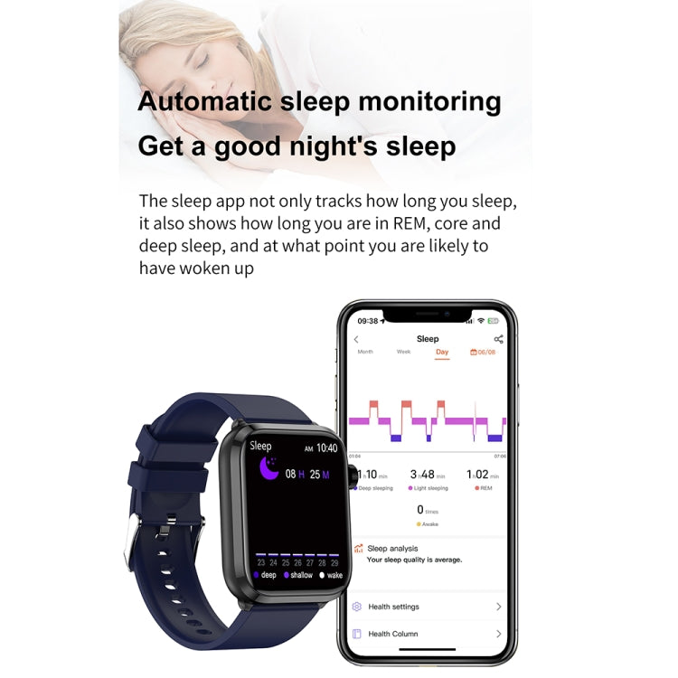 ET210 1.91 inch IPS Screen IP67 Waterproof Silicone Band Smart Watch, Support Body Temperature Monitoring / ECG (Black) by buy2fix