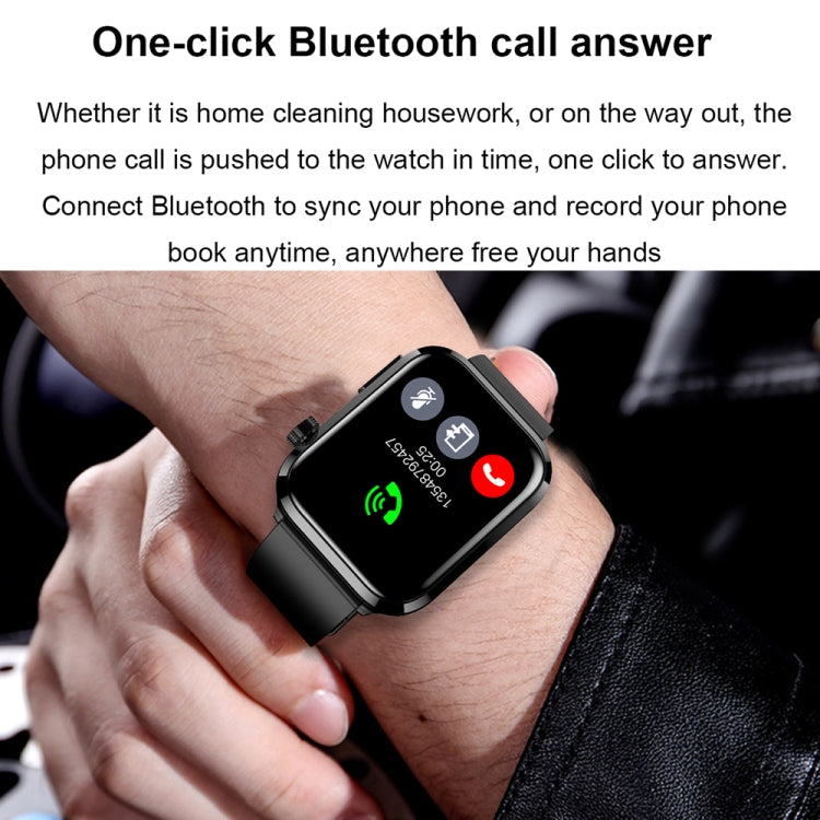 ET210 1.91 inch IPS Screen IP67 Waterproof Silicone Band Smart Watch, Support Body Temperature Monitoring / ECG (Red) by buy2fix