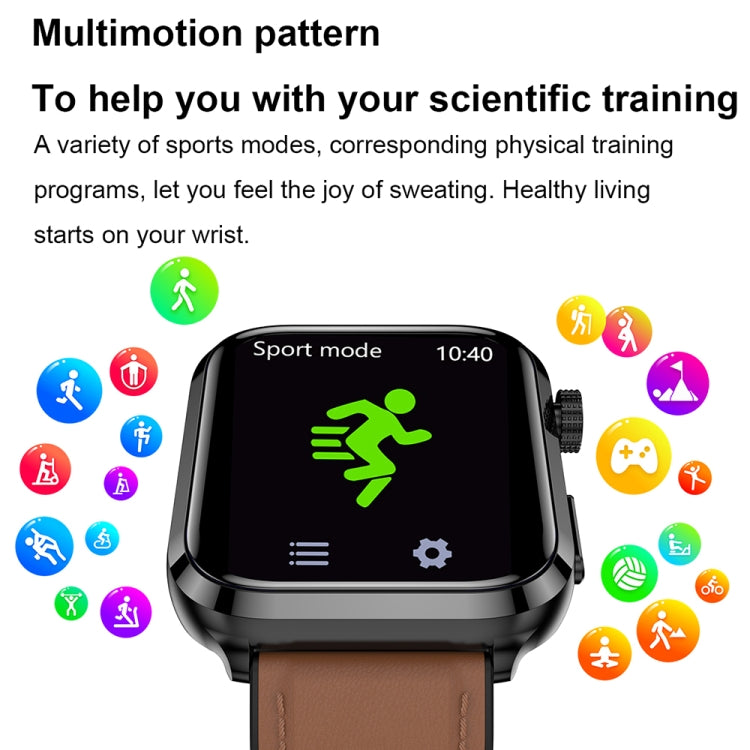 ET210 1.91 inch IPS Screen IP67 Waterproof Silicone Band Smart Watch, Support Body Temperature Monitoring / ECG (Red) by buy2fix