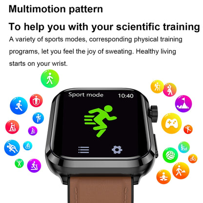 ET210 1.91 inch IPS Screen IP67 Waterproof Silicone Band Smart Watch, Support Body Temperature Monitoring / ECG (Red) by buy2fix