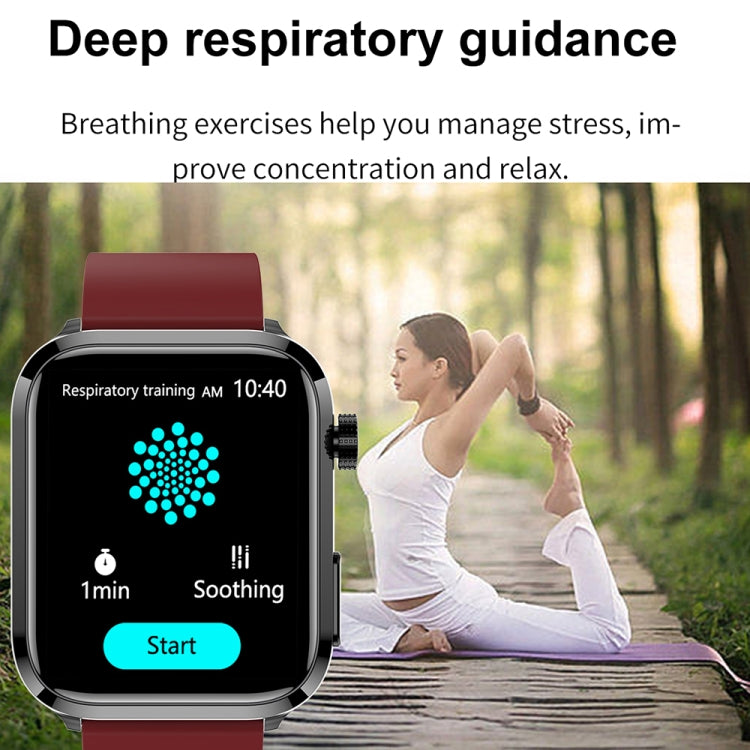 ET210 1.91 inch IPS Screen IP67 Waterproof Silicone Band Smart Watch, Support Body Temperature Monitoring / ECG (Black) by buy2fix